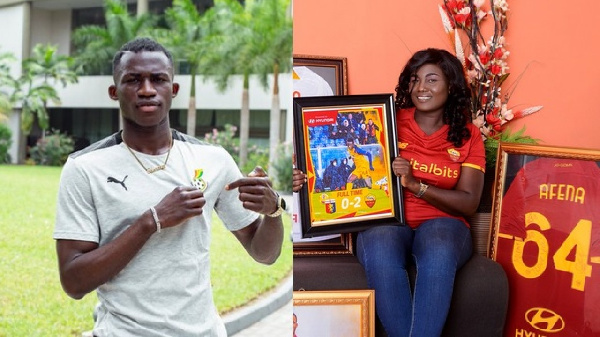 A photo of Felix Afena-Gyan and his mother, Juliet Adubea