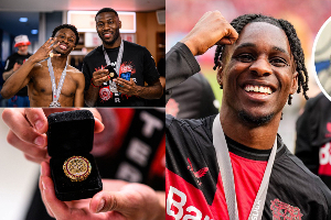 Jeremie Frimpong buys customized diamond rings for Bayer Leverkusen players to celebrate Bundesliga win