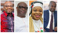 From [L - R] Randy Abbey, Stan Dogbe, Shamima Muslim and James Agyenim Boateng