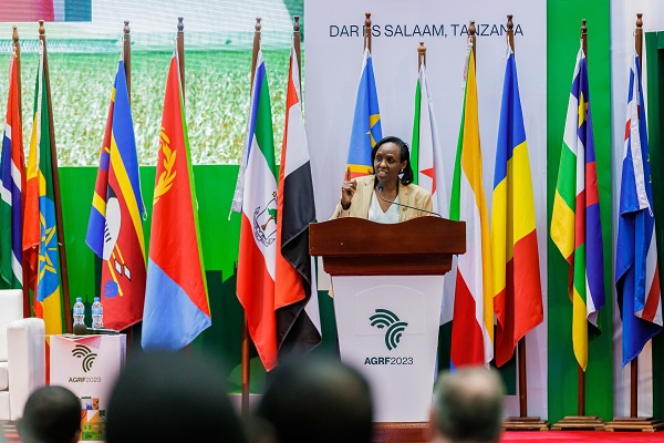 AGRA President , Agnes Kalibata speaks at 2023 AFSF closing ceremony