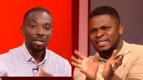 Dennis Miracles Aboagye and Sammy Gyamfi in a heated exchange