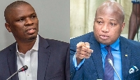 Sports Minister, Mustapha Ussif (L) and MP for North Tongu, Samuel Okudzeto Ablakwa (R)