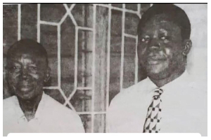 Otumfuo Osei Tutu II and his biological father, Nana Boakye Dankwa
