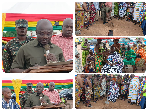 Collaged Photos Of The Kwabre East MCE, Mamponteng Chief And Other Dignitaries 