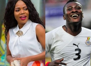 Ghanaian female songstress, Mzbel and former Black Stars skipper Asamoah Gyan