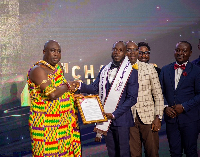 Robert Ayitey (right) receiving a citation at the event