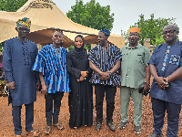 The delegation at the funeral