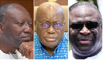 Ken Ofori-Atta, Nana Addo Dankwa Akufo-Addo and Eugene Boakye Antwi