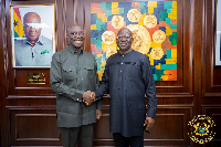 Dr Cassiel Ato Forson, Minister of Finance and President of AGI, Dr Kofi Nsiah-Poku