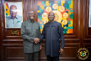 Dr Cassiel Ato Forson, Minister of Finance and President of AGI, Dr Kofi Nsiah-Poku