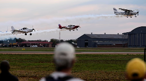 Sling Aircraft perform during Africa Aerospace and Defence 2026 at Waterkloof Air Force Base