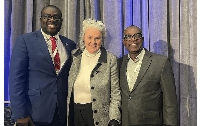 Sammi Awuku with the World Lottery Association (WLA), Rebecca Paul and another