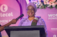 Former Chief Justice Sophia Akuffo speaking at the event