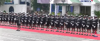 Some officers of the Ghana Police Service at the parade
