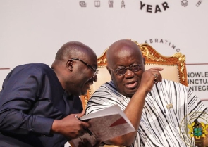 Vice President, Dr Mahamudu Bawumia with President Akufo-Addo