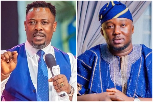 Prophet Nigel Gaisie (L) says Malik Basintale (R) will oust a top NDC executive from office