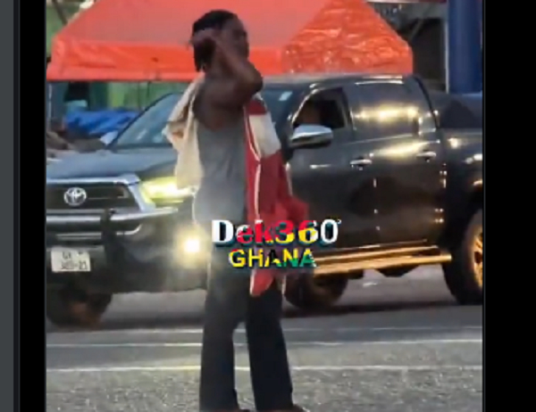 The said woman captured directing the vehicles