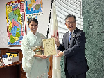 Chef Kahori Kishi with Ambassador Hiroshi Yashimoto