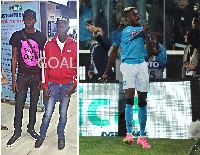 Osimhen and father in Lagos (2016) and Osimhen the Naples great and league winner