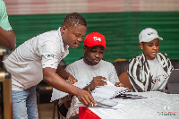 Johnson Samlafo Korbla among his team members