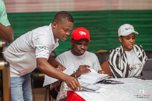Johnson Samlafo Korbla among his team members