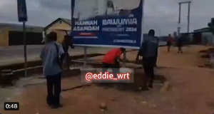 The removal of the billboard is said to have been carried out on the orders of some chiefs