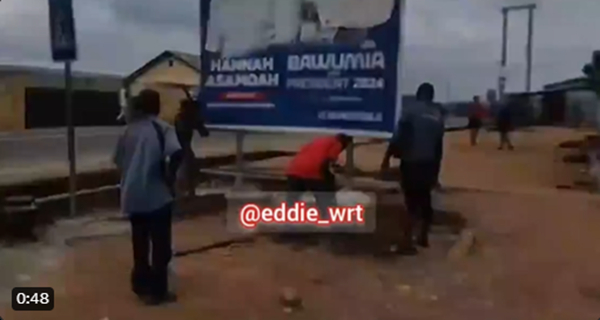 The removal of the billboard is said to have been carried out on the orders of some chiefs