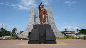 Shot of the frontage of the Kwame Nkrumah mausoleum in Accra