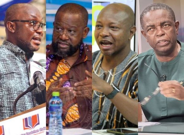 L-R: Dr Agyemang, Kwame Jantuah, Ras Mubarak and Kwesi Pratt have all made these calls