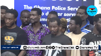 Some of the suspects at the Police headquarters