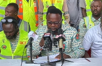 Member of the Commercial National Motor Riders Union (CNMRU) at the press conference