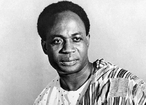Kwame Nkrumah in Kente cloth