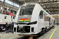 The newly imported trains on the production line in Poland