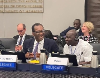 Ken Ofori-Atta with Kwasi Kwarteng at G7 meeting