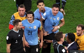 Uruguay defeated Ghana 2-0 but couldn't progressed to the R16 stage
