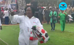 Watch the arrival of Prof. Naana Jane Opoku-Agyemang at NDC campaign launch