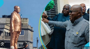 President Akufo-Addo during the unveiling of the statue