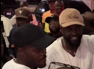 Adebayor met with Partey and Semenyo at the Accra Sports Stadium
