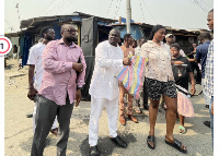 President of the Ghana Journalists Association among some of the beneficiaries