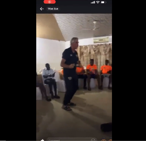 Coach Martin Koopman dancing