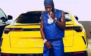 Shatta Wale with a Lamborghini Urus