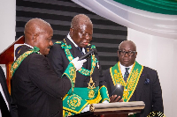 Otumfuo Osei Tutu II delivering his speech