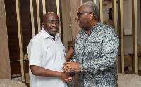 NPP flagbear Dr Mahamudu Bawumia (L) and Boakye Agyarko Kyeremanteng (R)
