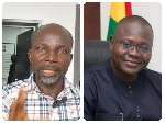 Emmanuel Akwasi Sarfo (Polling station executive) and Asenso Boakye (MP)