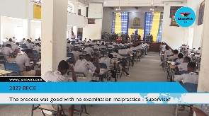 2022 BECE candidates taking their Social Studies paper at Accra Academy