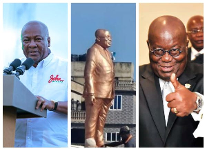 Humble yourself and allow people to praise you - Mahama reacts to Akufo-Addo’s statue