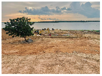 the Dambai Bridge is one of two major bridges being constructed to span water bodies in Ghana