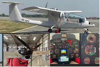 The microlight helicopter involved in the crash in Tema