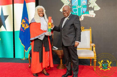 Chied Justice Gertrude Torkornoo and President Nana Addo Dankwa Akufo-Addo