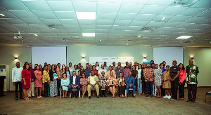 A photo of policymakers, industry leaders, researchers, and development partners in the AI sector